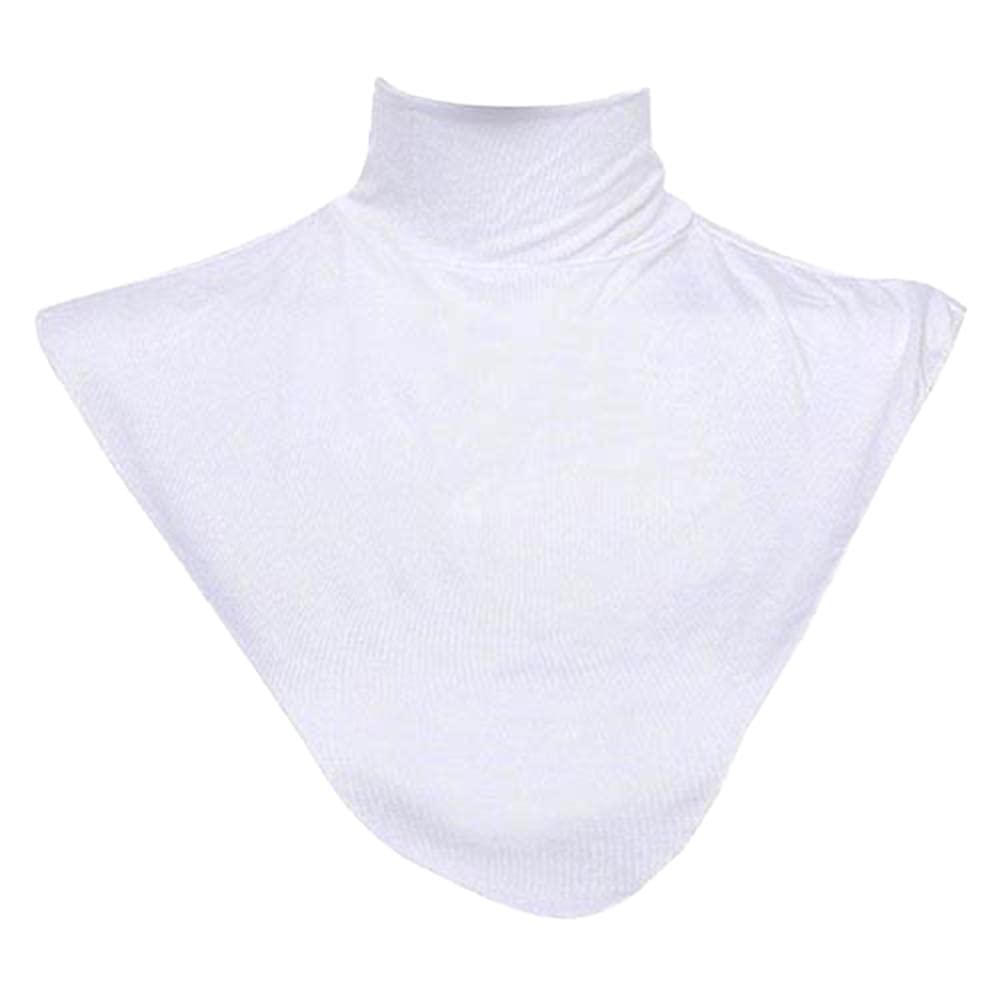 Gemini_mall Women's White Gemini_mall® Fake Collar Modal Hijab Pure Color Neck Cover Scarf
