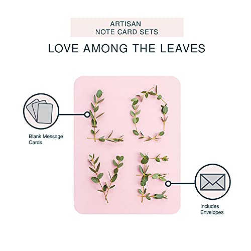 Image of Studio Oh! Artisan Blank Note Cards by Studio Oh! - Love Among The Leaves - Pack of 8 - 4.25 inch x 5.5 inch Printed Textured Art Paper Embellished with Foil Stamping Cards and Envelopes