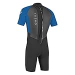 O'NEILL Mens Reactor-2 2mm Back Zip S/S Spring Wetsuits, Black/Ocean, Medium Short US - Image 2