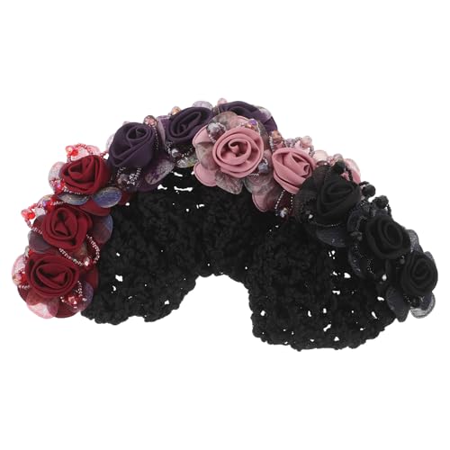 Serre-tête fleuri haut de gamme et lot de pinces filet pour coiffure de prestige