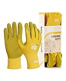 PACIFIC PPE 3 Pairs Gardening Gloves for women, Latex Coated Garden Gloves, Breathable, Medium Size