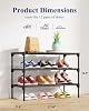 Organizador de Zapatos Kitsure - Estante de Zapatos de Tela No Tejida, 27.5 Pulgadas de Ancho - 3 Niveles, Negro | Organizador de Zapatos para Clóset, Entrada, Garaje, Estantes de Zapatos Apilables, Esenciales para Dormitorio Universitario y Departamento 6