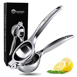 HomeTeck Citroenpers, Handmatige Citroenpers Limoenpers Citruspers, Robuust En Duurzaam, Anticorrosief, Vaatwasmachinebestendig.