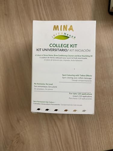 MINA Ibrow Henna College Kit -6 Farben von Ibrow Henna, Brow Conditioning Cleanser und Brow Ernährung Öl