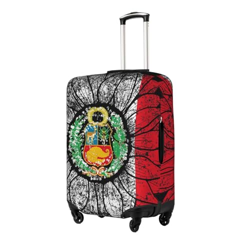 Travel Luggage Cover Vintage Sunflower Peru Peruvians Flag Fashion Washable Baggage Suitcase Protector Fit For Luggage X-Large2