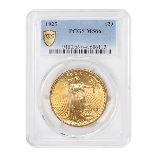 1925 American Gold Saint Gaudens Double Eagle MS-66+ $20 PCGS MS66+