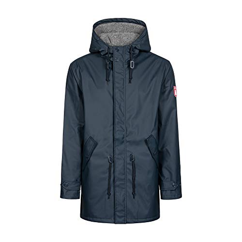 derbe Hamburg Herren Winter Regenjacke Trekholm Navy blau/grau - 3XL
