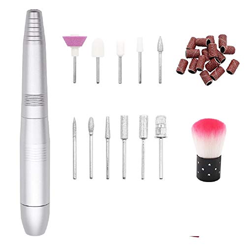 DeepDream Portable Electric Nail Drill - Professional Efile Nail Drill Kit For Acrylic, Gel Nails, Manicure Pedicure Polishing Shape Tools with 11Pcs Nail Drill Bits and 36 Sanding Bands