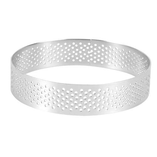TOYANDONA Molde Redondo para Tartaletas de Acero Inoxidable Anillo para Mousse y Tartas Resistente la Oxidación y Fácil de Limpiar para Repostería y Pastelería Casera