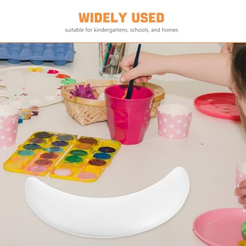 Cabilock 2 StüCk MondföRmige Polystyrolkugeln WeißE Bastelkugeln FüR Kreative Kinder Bastelprojekte Eid Mubarak Dekorationen DIY Handwerk Und PartyzubehöR