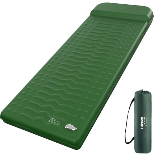 HiiPeak Memory Sleeping Pad, Compact Ultra-Thick Foam Sleeping Mats with Pillow for Camping, Easy Inflate&Deflate,9.5 R-Value Insulated Camping Mattress Pad for Car Travel Tent