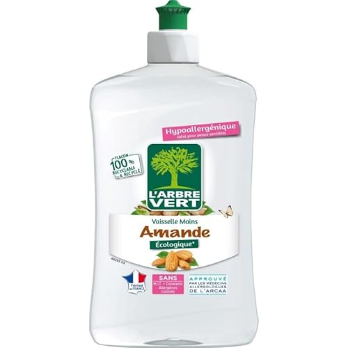 L'ARBRE VERT - Liquide Vaisselle À L'Amande 500Ml - Lot De 4