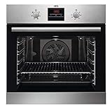 AEG BES33101ZM Einbaubackofen/Grillfunktion/Display mit Uhr/A/Edelstahl mit Antifingerprint