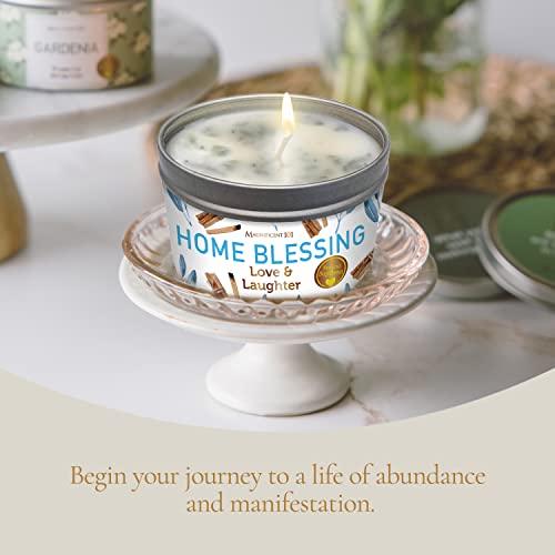Magnificent 101 Home Blessing Aromatherapy Candle For Love And Laughter - Sage, Bergamot, Sandalwood Scented Natural Soybean Wax Tin Candle For Purification And Chakra Healing Under $20 #TOP1
