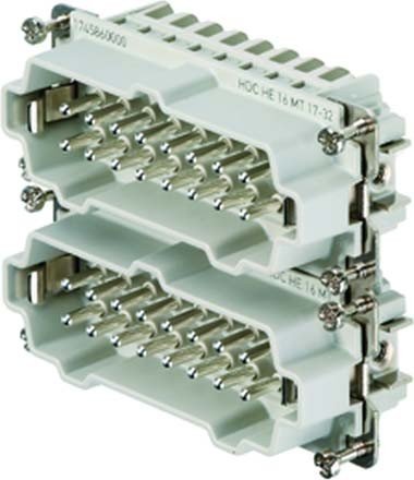Connecteur HDC-HE-16MT 17-32 Weidmüller 1745860000 insert mâle à vis pour câble industriel pas cher