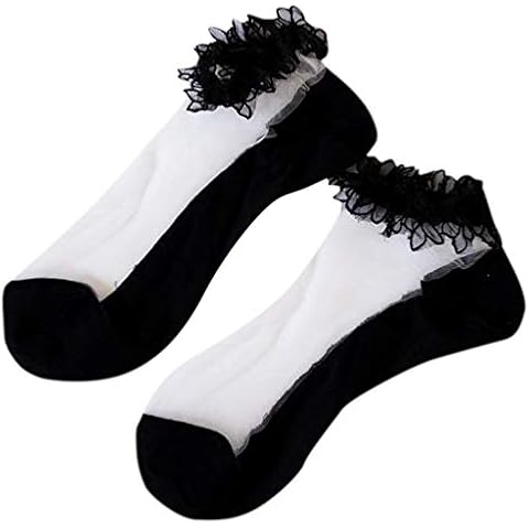 Womens Ultra-thin Transparent Silk Socks Invisible Short Cute Casual Gift Sock 1 pair Cover
