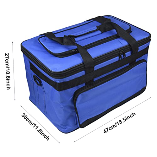 Image of Art and Craft Storage Organizer Bag Paint Art Supplies Storage Bag Arts Craft Tool Carrying Case Artist Paint Tool Box for Travel Foldable Waterproof Large Capacity Storage Tote Bag for Crafts Sewing