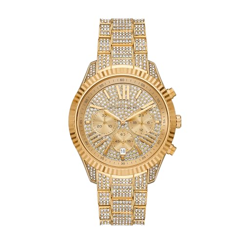 Michael Kors Women's Lexington Chronograph Gold-Tone Stainless Steel Watch (Model: MK4971)