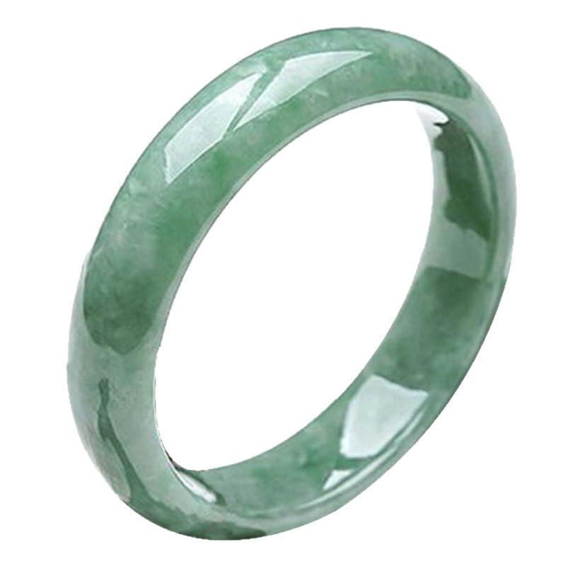 Image of Women's Cyan Jade Bracelet | Hand-Carved Classic Fashion Accessory | Genuine Jade Stone Bangle