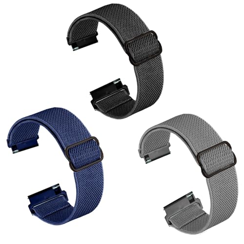 أساور ساعة بحلقة فردية قابلة للتعديل من النايلون من بوكييلا للرجال، متوافقة مع سوار 22 ملم بديل سريع الفك، أساور معصم رياضية مضفرة من قماش قابل للتمدد