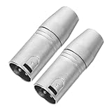 LckCryspho XLRオス-メスアダプター 2個セット 簡易接続 耐久設計 、ステレオ機器間変換対応 多用途接続