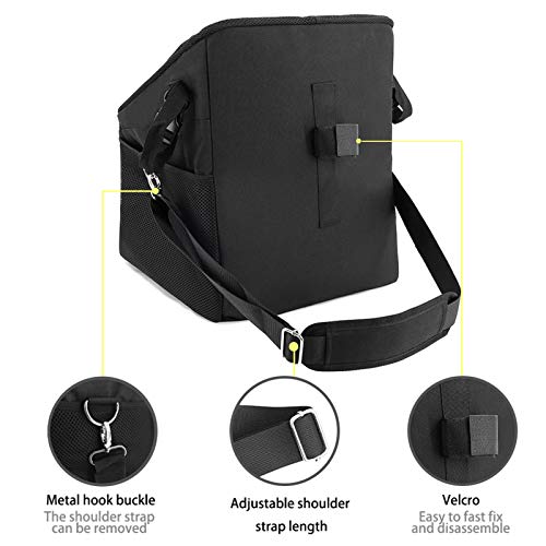 J&C Dog Bicycle Carrier Basket Bag for Small Dog or Cat,Pet Carrier Cage Booster Seats,Comfy & Padded Shoulder Strap… - Image 4