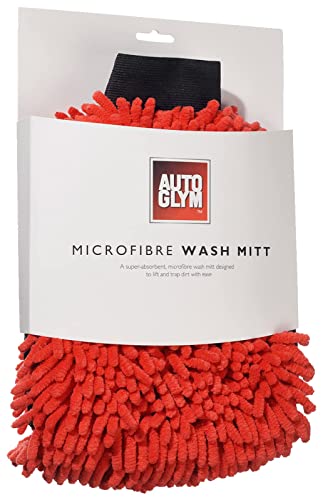 Autoglym Microfibre Noodle Wash Mitt - Mircrofibre Cleaning Mitt Specially Designed For a Quick Streak-free Finish on Car Paintwork and Glass