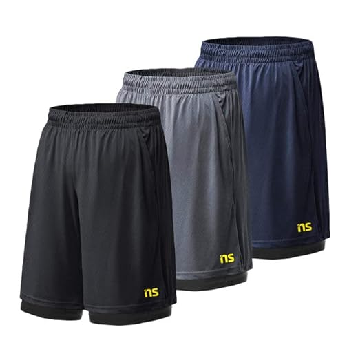 Kit 3 Shorts Bermuda Dry Fit Academia Fitness Duplo 2 em 1