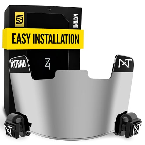 Nxtrnd VZR1 Football Visor, Flat Lens Technology, Fits Adult & Youth Football Helmets (Mirror)
