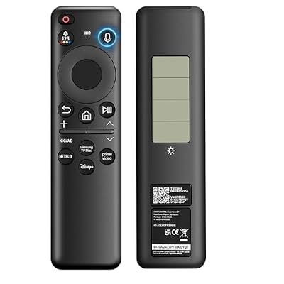 BN59-01432A Solar Frame TV Remote Control Replacement for Samsung Smart TV with Voice & Rechargeable Solar Cell