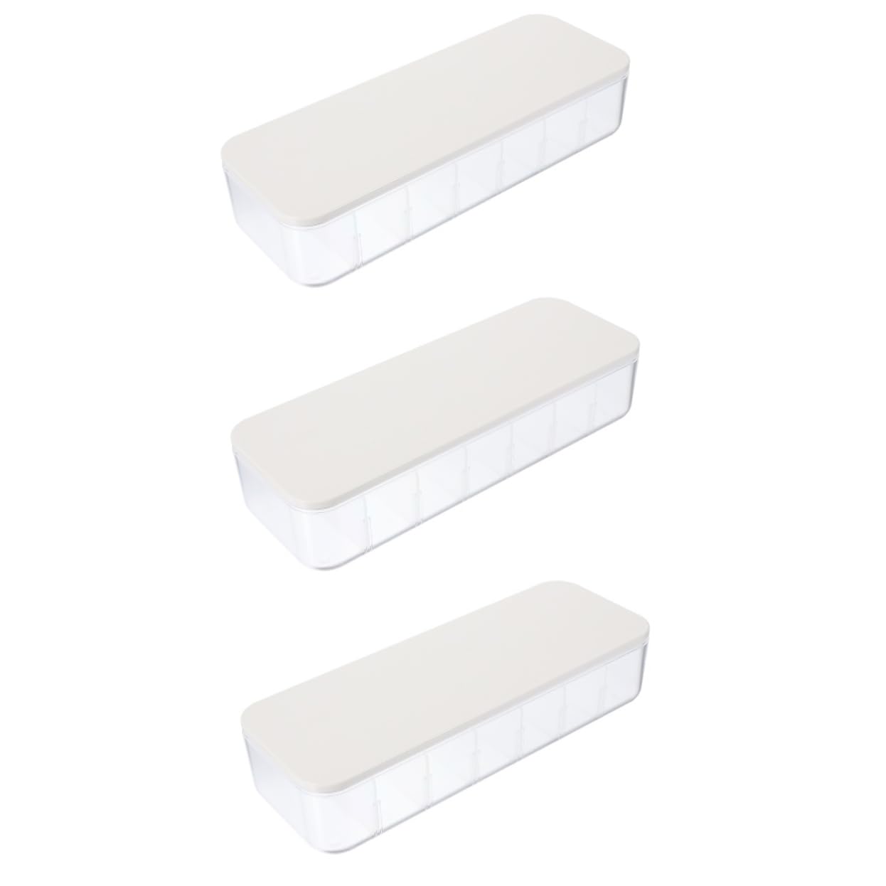 Alipis 3pièces Boîte De Rangement pour Câbles avec Couvercle Organisateur Transparent pour Câbles USB Chargeurs Et Écouteurs Pratique pour Bureau Et Maison