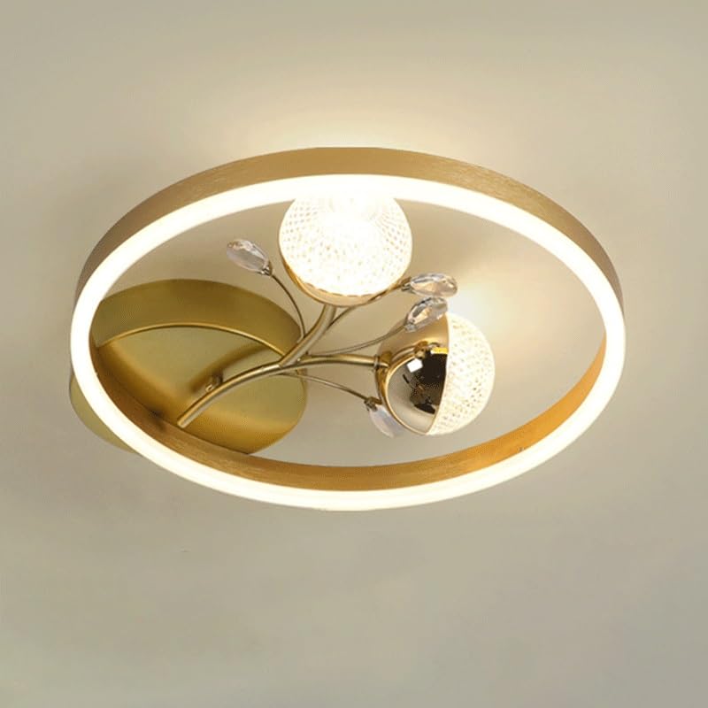 Plafonnier LED chaleureux en cristal pour illuminer une étude