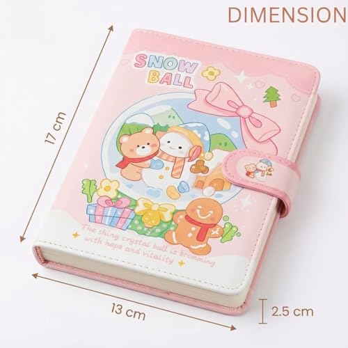 Image of FunBlast Diary for Girls - Christmas Kawaii Diary for Kids, Journal Diaries for Girls, Notepad for Students Stationary Items, Birthday Gifts (98 Sheets) (Pink)