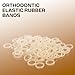 Orthodontic Rubber Bands for Braces - Premium Quality Elastic Teeth Rubber Bands for Braces, Fix Tooth Gaps, Dreadlocks, Includes Free Elastic Placer - Heavy Force 4.5 oz, 1/8 Inch, Natural (100 Pack)