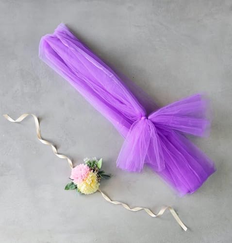 Image of SATYAM KRAFT 4 Pcs Adjustable Suitcase Net Band Reusable Ready-to-Use with Artificial Flower Bunch Trolley Bag Decoration, Suitcase & Wedding Decor, Gifting, Crafting, Wrapping, DIY Craft (Pack of 4) (Purple)