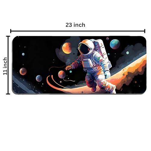 Image of Astro naut XL Extended Gaming Mouse Pad | XXL Large Desk Mat 60x30cm for Laptop & PC | Non-Slip Rubber Base, Waterproof, Durable & Smooth Surface | Office, Gaming & Study