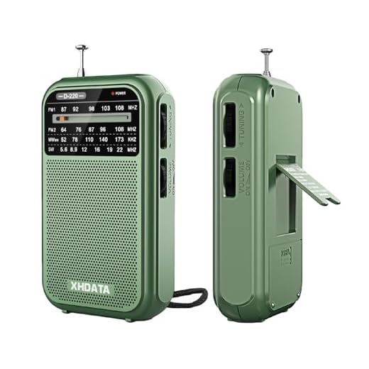 XHDATA D220 Radio Portable FM/AM/SW, Mini Radio à Piles Survie (AA) avec Réception Haute Performance, TransistorRadio pour Cadeau, Famille, Séniors(Vert)