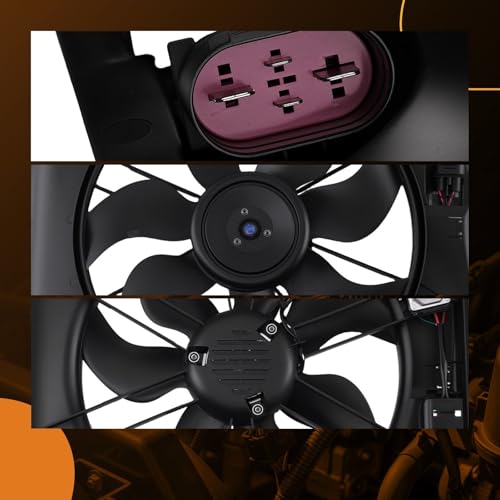 Image of maXpeedingrods Engine Cooling Fan Assembly for Mercedes CLA250 2014-2019, GLA250 2015-2020, SLK250 2012-2015, A2465000064 MB3115146 2465000064