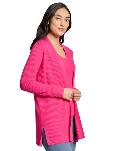 Image of Jones New York Women's Long Sleeve Cardigan with Side Slits