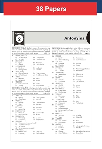Image of Disha 38 Previous Year CDS & CDS OTA English Topic-wise Solved Papers Phase I & II (2007 - 2025) 6th Edition | Combined Defence Services PYQs Question Bank