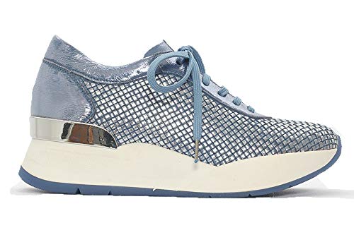 Pons Quintana 7964 Zapato Trenzado a Mano de cordón (38 EU, Azul/Neón)
