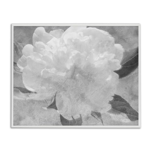Monochrome Floral Blossom, 11 x 14 Inch Framed Giclée Print