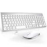 【Design ergonomico】 La tastiera sottile ha un angolo di inclinazione per un'ottima posizione di digitazione. Il mouse wireless resistente al sudore e delicato sulla pelle in forma sagomata fornirebbe ore di lavoro comodamente.