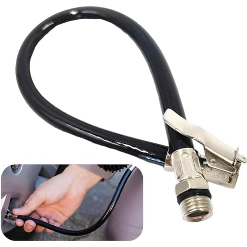 BDEPSTR Manguera de inflado de coche, adaptador de extensión de válvula, extensión de válvula de neumático, adaptador de inflado, manguera de inflado de neumático para coche moto bicicleta