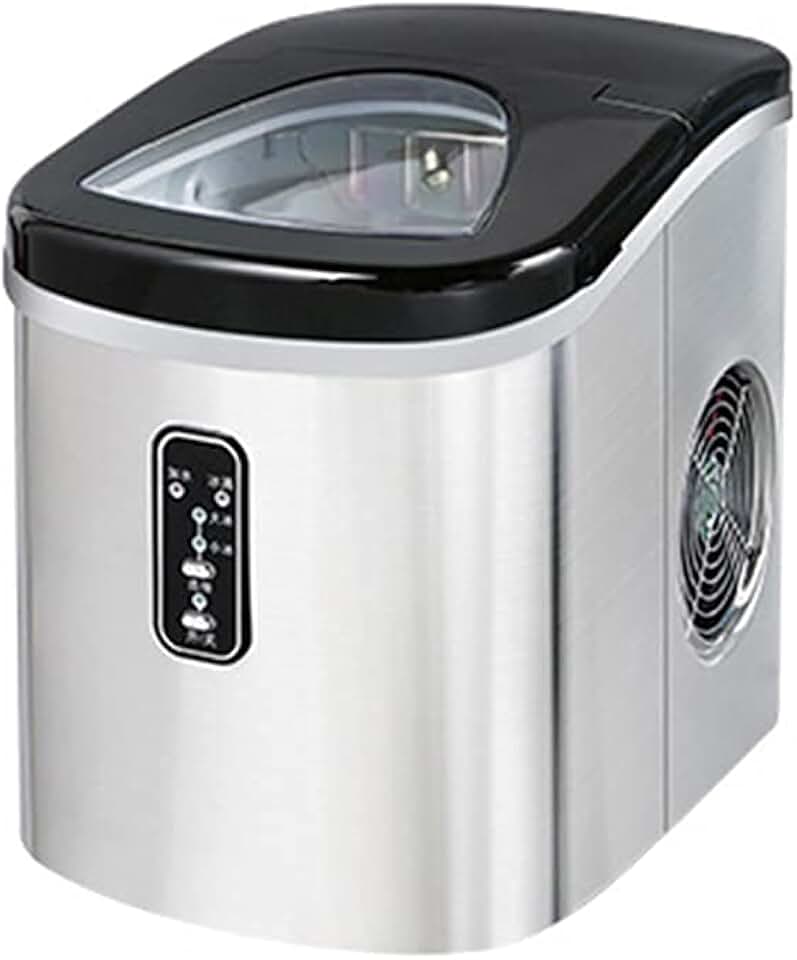 Ice Cube Maker Ice Machine Maker Worktop Ready in 6 Mins Ice Cubes 11-13kg in 24 Hrs, 2.2L Tank for Home Bar Kitchen Office