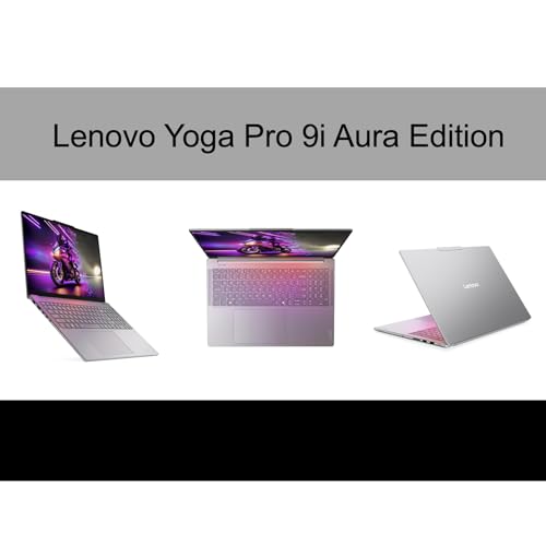 Image of Lenovo Yoga Pro 9i Aura Edition Creator Laptop 16.0 inch Touchscreen OLED 3.2K Display (Intel Ultra 9-285H, 32GB LPDDR5X, 2TB PCIe SSD, GeForce RTX 5060, Backlit KB, Win 11 Pro) w /DKZ USB Port Expander
