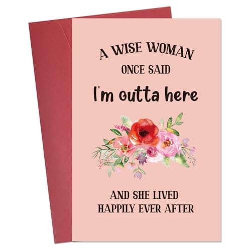 Ithmahco Funny Retirement Card for Women, Coworker Leaving Card, Farewell ...