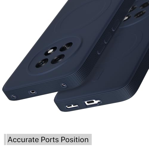 Image of Pikkme Back Cover for Oppo F31 Pro Plus 5G Soft Matte Silicone Mag-Safe Design (Mag-Safe Not Support) Camera Protection | Slim Fit Bumper Cover (Blue)