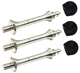 Leofoto TFS-US Long Spike Set of 3 3/8' SS Lightweight Rust Proof Universal Tripod Feet Stainless Steel