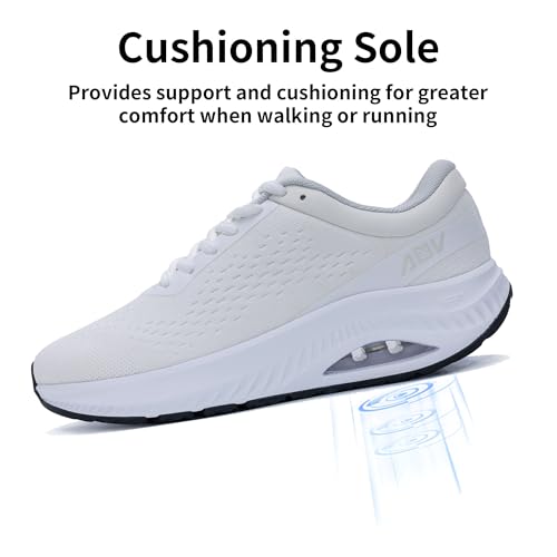 Image of AOV Wide Toe Box Shoes Women Arch Support Walking Shoes Plantar Fasciitis Orthotic Tennis Sneakers
